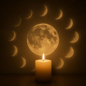 15 Moon Phase Projection Candle Night Light